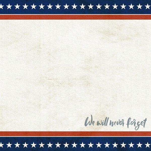 Never Forget Collection 20th Anniversary 9/11 Patriot Day 12 x 12 Double-Sided Scrapbook Paper by Scrapbook Customs - Scrapbook Supply Companies