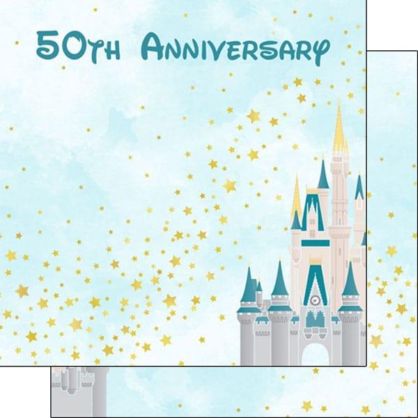 Magical Day of Fun Collection 50th Anniversary 12 x 12 Double-Sided Scrapbook Paper by Scrapbook Customs - Scrapbook Supply Companies
