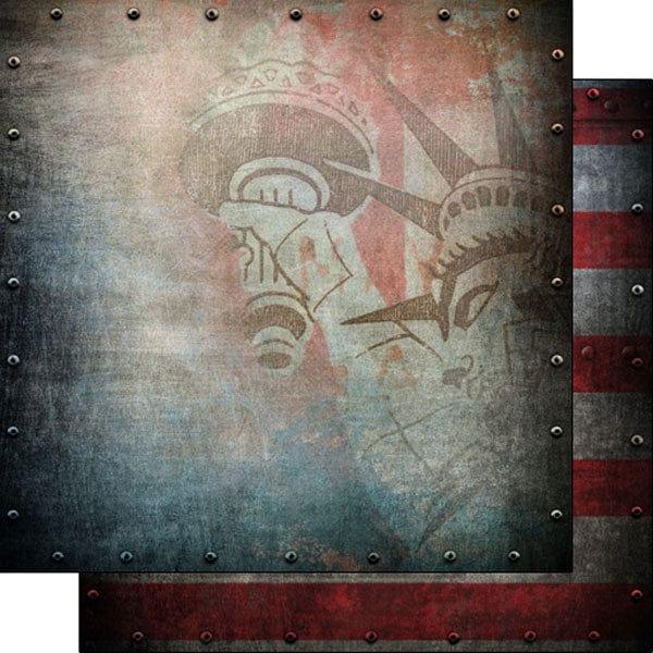 Military Emblem Collection Statue of Liberty 12 x 12 Double-Sided Scrapbook Paper by Scrapbook Customs - Scrapbook Supply Companies