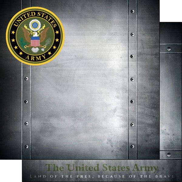 Military Emblem Collection Army Emblem 12 x 12 Double-Sided Scrapbook Paper by Scrapbook Customs