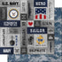 Military Emblem Collection Navy Metal Rivets 12 x 12 Double-Sided Scrapbook Paper by Scrapbook Customs - Scrapbook Supply Companies