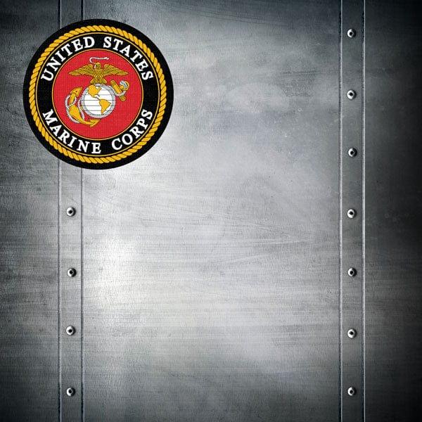 Military Emblem Collection Marine Emblem 12 x 12 Double-Sided Scrapbook Paper by Scrapbook Customs - Scrapbook Supply Companies