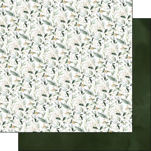 Holy Sacraments Collection Eucalyptus Gold & Green 12 x 12 Double-Sided Scrapbook Paper by Scrapbook Customs