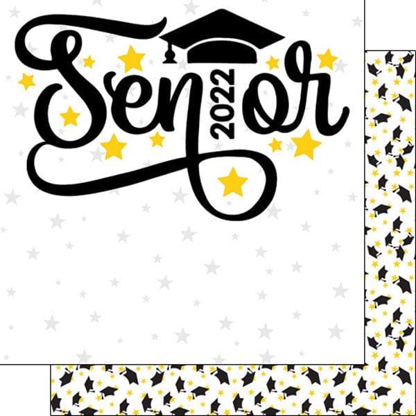 Graduation Stars Collection Senior 2022 12 x 12 Double-Sided Scrapbook Paper by Scrapbook Customs