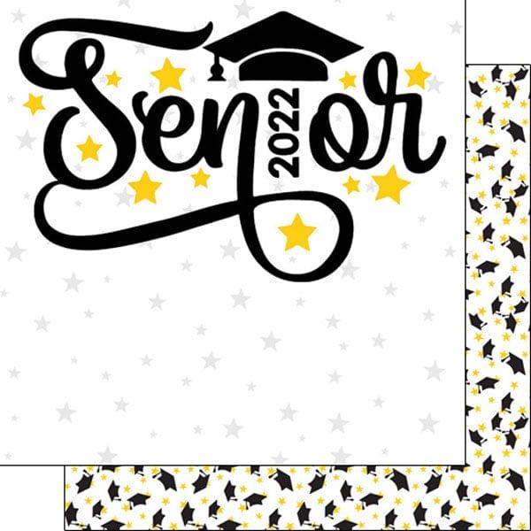Graduation Stars Collection Senior 2022 12 x 12 Double-Sided Scrapbook Paper by Scrapbook Customs - Scrapbook Supply Companies