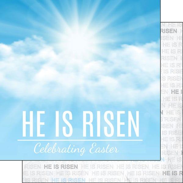 He Is Risen Collection Celebrating Easter 12 x 12 Double-Sided Scrapbook Paper by Scrapbook Customs