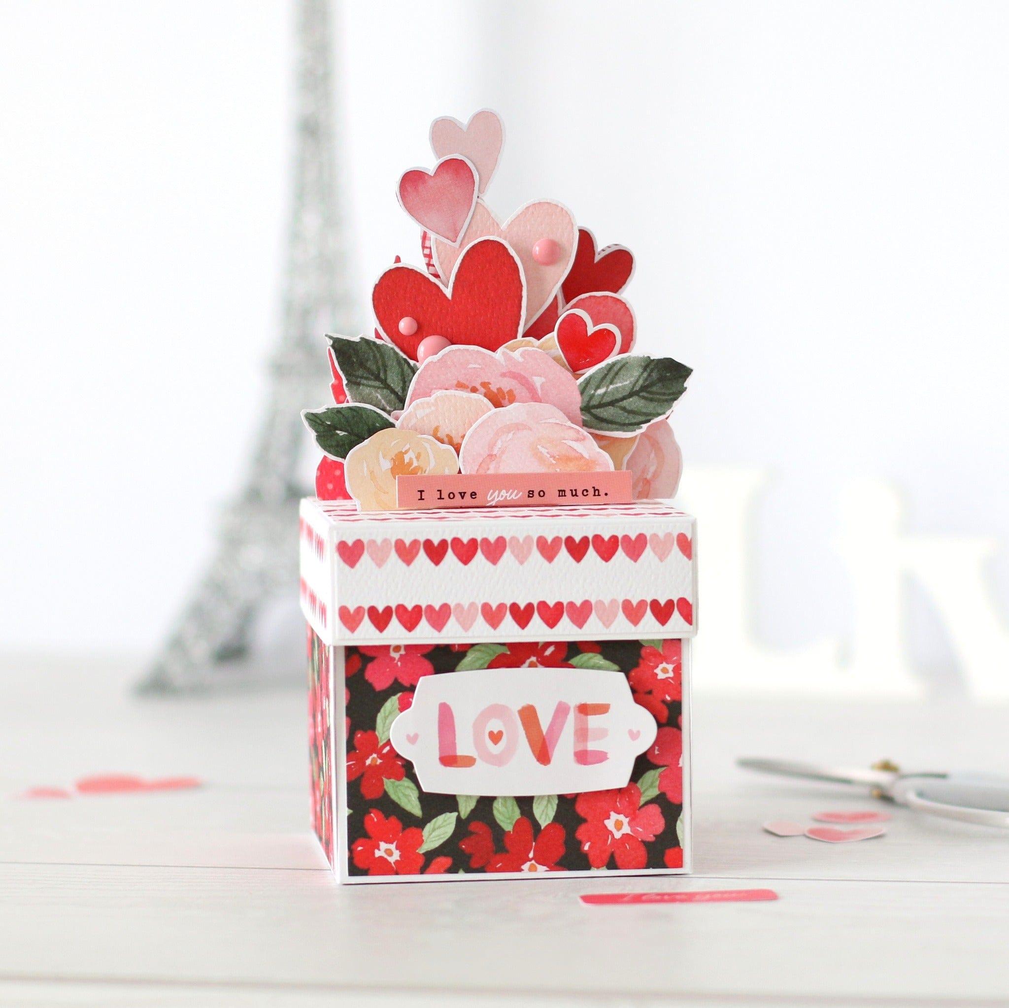 My Valentine Collection 2x2 Journaling Cards 12 x 12 Double-Sided Scrapbook Paper by Carta Bella - Scrapbook Supply Companies