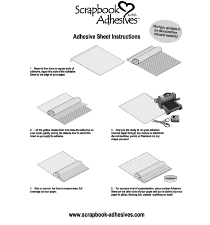 Permanent 4 x 6 Adhesive Sheets - Pkg. of 10 - Scrapbook Supply Companies