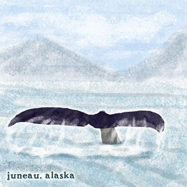Alaska Collection Juneau, Alaska Whale Tail 12 x 12 Scrapbook Paper by Scrapbook Customs - Scrapbook Supply Companies