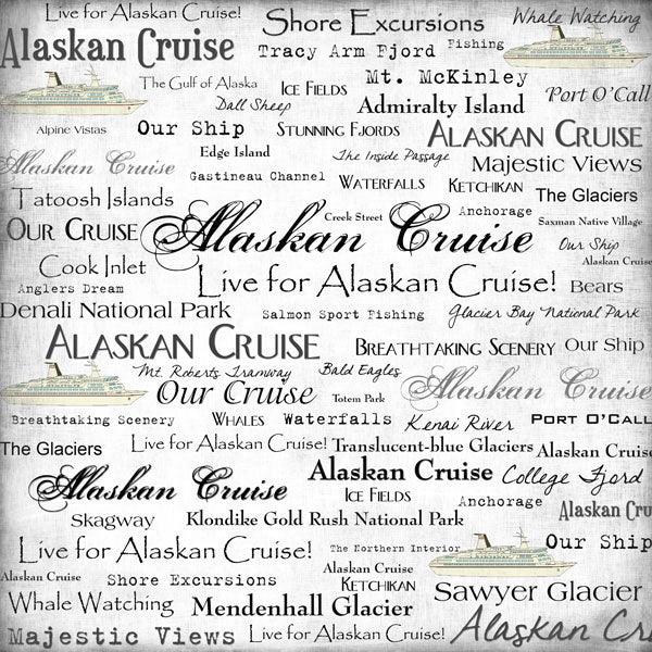 Cruise Collection Alaskan Cruise 12 x 12 Scrapbook Paper by Scrapbook Customs - Scrapbook Supply Companies