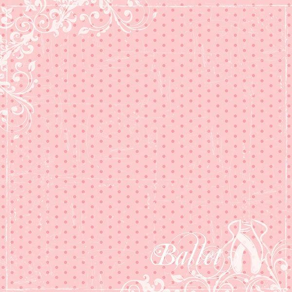 Ballerina Collection Ballet Dot 12 x 12 Scrapbook Paper by Scrapbook Customs - Scrapbook Supply Companies