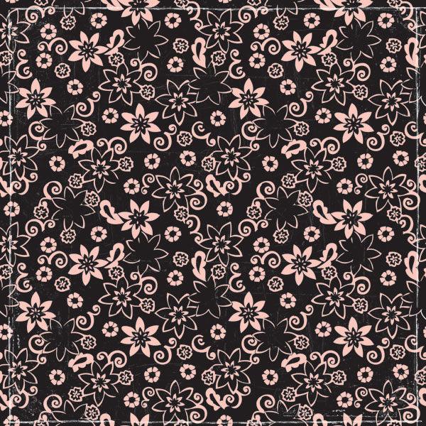Ballerina Collection Ballet Floral 12 x 12 Scrapbook Paper by Scrapbook Customs