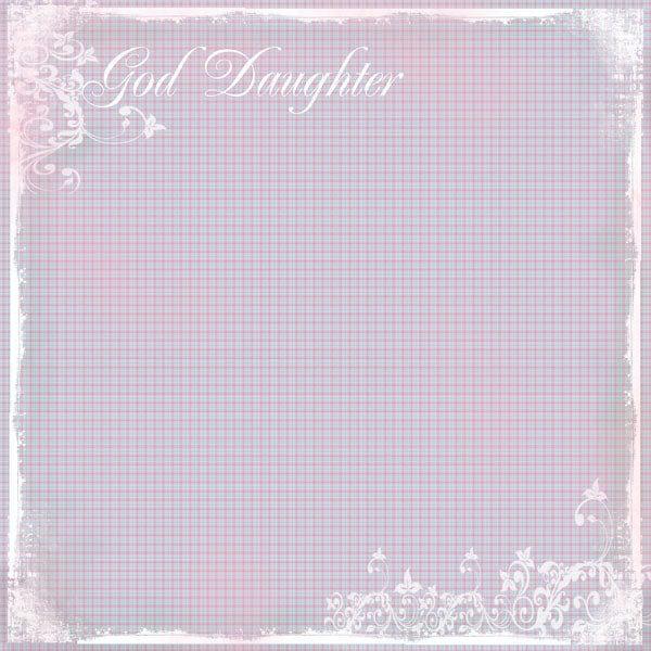 My Faith Collection God Daughter Plaid 12 x 12 Scrapbook Paper by Scrapbook Customs - Scrapbook Supply Companies