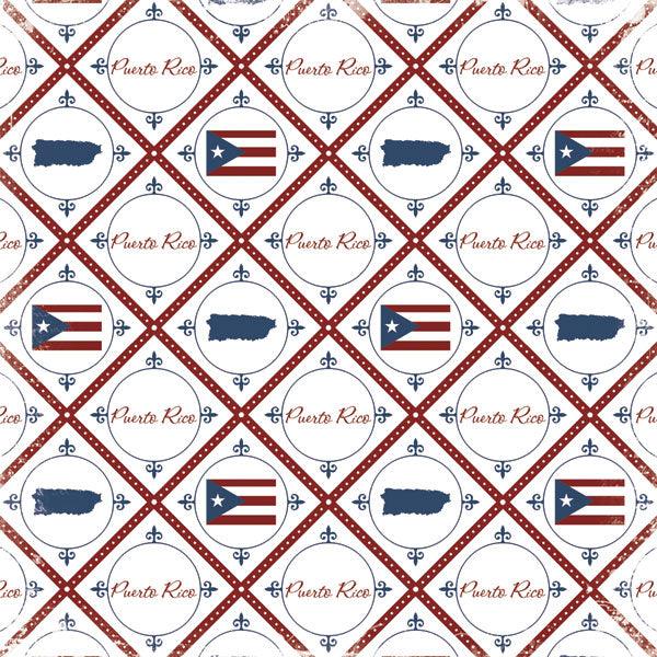 Discover Collection Puerto Rico 12 x 12 Scrapbook Paper by Scrapbook Customs - Scrapbook Supply Companies