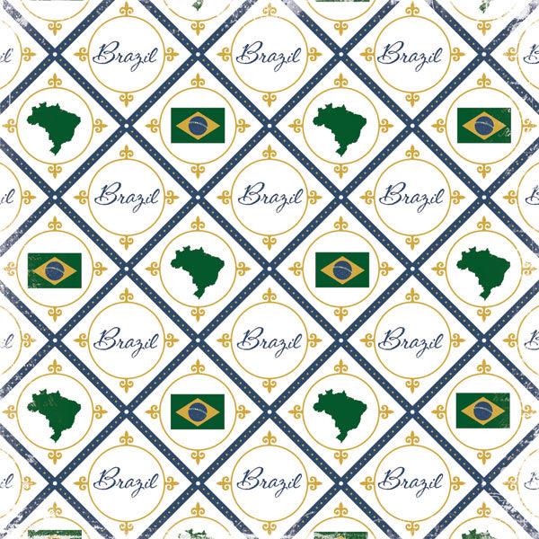 Discover Collection Brazil Icons 12 x 12 Scrapbook Papers by Scrapbook Customs - Scrapbook Supply Companies