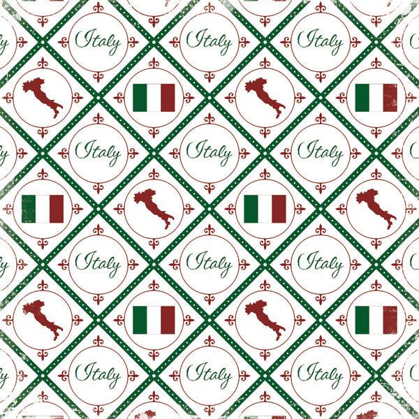 Discover Collection Italy 12 x 12 Scrapbook Paper by Scrapbook Customs