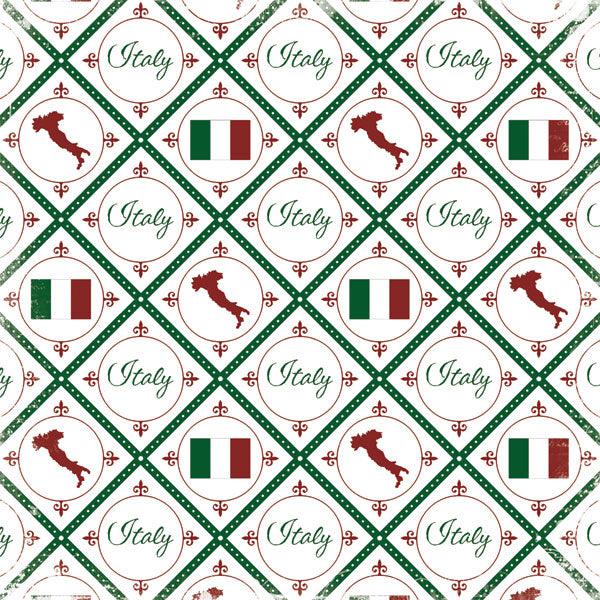 Discover Collection Italy 12 x 12 Scrapbook Paper by Scrapbook Customs - Scrapbook Supply Companies