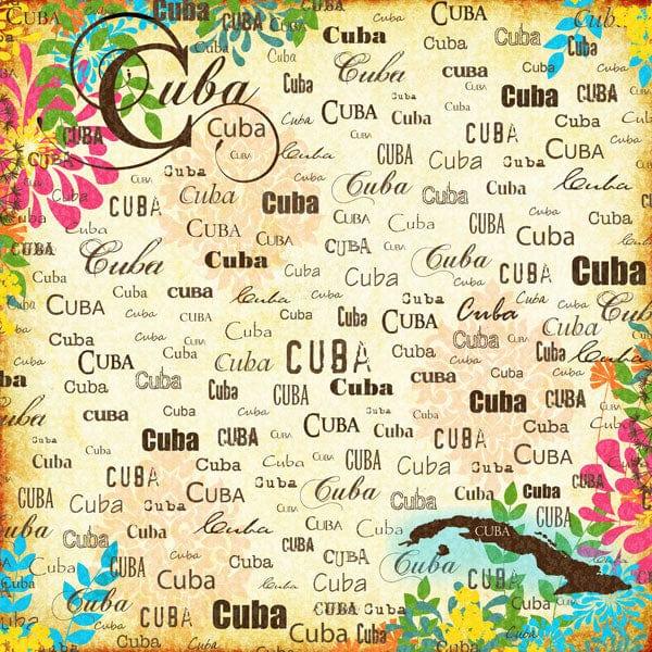 Paradise Collection Cuba 12 x 12 Scrapbook Paper by Scrapbook Customs