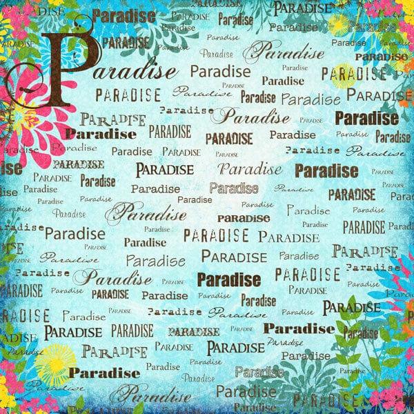 Paradise Collection Blue Paradise Companion 12 x 12 Scrapbook Paper by Scrapbook Customs