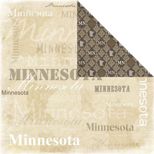 Lovely Travel Collection Minnesota 12 x 12 Double-Sided Scrapbook Paper by Scrapbook Customs - Scrapbook Supply Companies