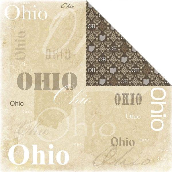 Lovely Travel Collection Ohio 12 x 12 Double-Sided Scrapbook Paper by Scrapbook Customs - Scrapbook Supply Companies