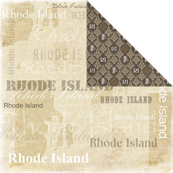 Lovely Travel Collection Rhode Island 12 x 12 Double-Sided Scrapbook Paper by Scrapbook Customs - Scrapbook Supply Companies