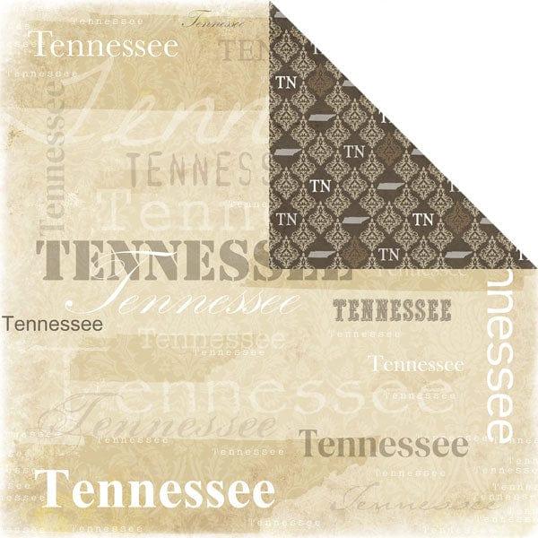 Lovely Travel Collection Tennessee 12 x 12 Double-Sided Scrapbook Paper by Scrapbook Customs