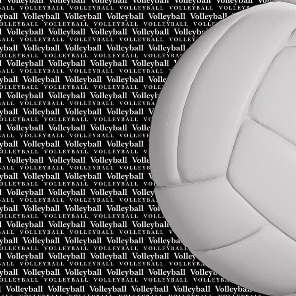 Go Big Sports Collection Volleyball Left 12 x 12 Scrapbook Paper by Scrapbook Customs