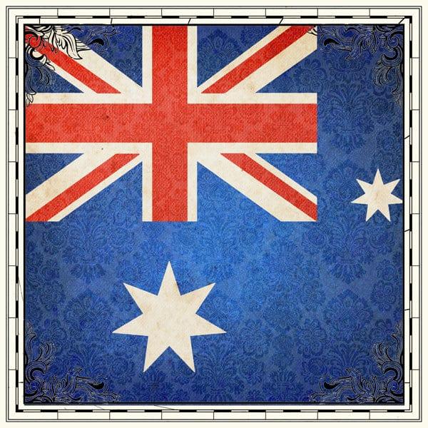 Sightseeing Collection Australian Flag 12 x 12 Scrapbook Paper by Scrapbook Customs - Scrapbook Supply Companies