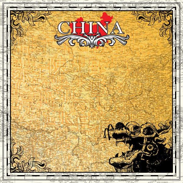 Sightseeing Collection China Map 12 x 12 Scrapbook Paper by Scrapbook Customs