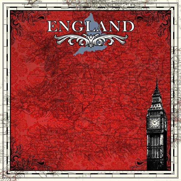 Sightseeing Collection London England 12 x 12 Scrapbook Paper by Scrapbook Customs - Scrapbook Supply Companies