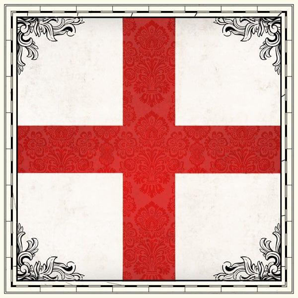 Sightseeing Collection London England Flag 12 x 12 Scrapbook Paper by Scrapbook Customs