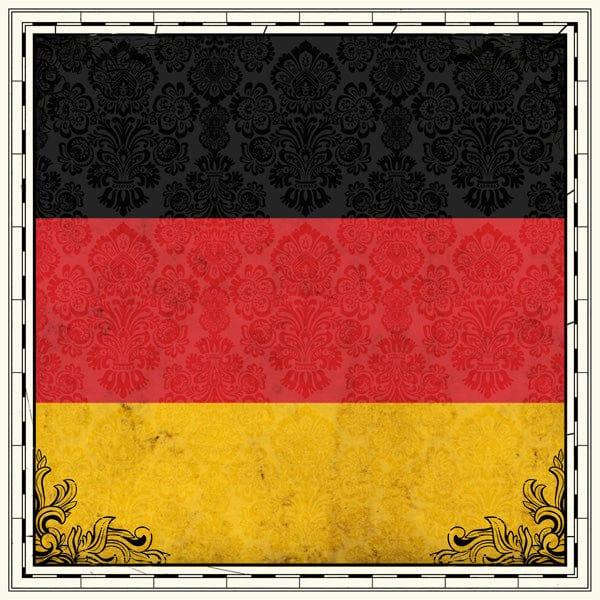 Sightseeing Collection Germany Flag 12 x 12 Scrapbook Paper by Scrapbook Customs - Scrapbook Supply Companies