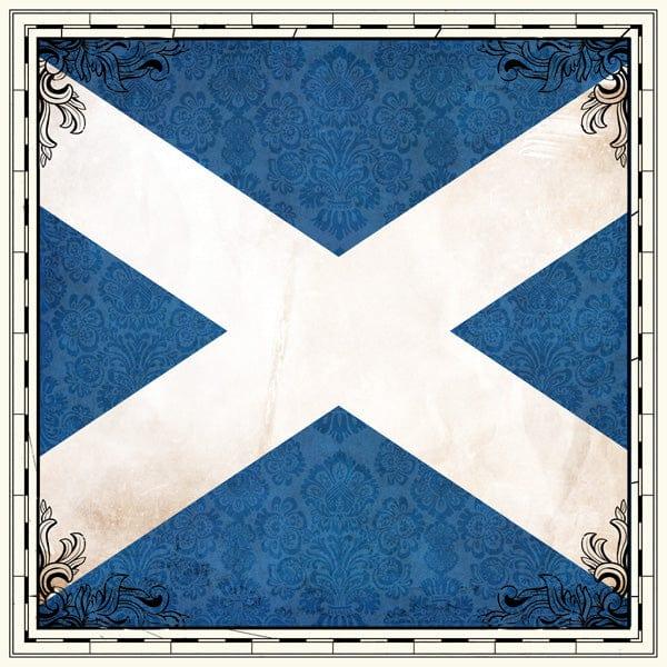 Sightseeing Collection Scotland Flag 12 x 12 Scrapbook Paper by Scrapbook Customs - Scrapbook Supply Companies