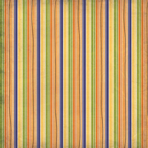 Halloween Collection Trick or Treat Stripes 12 x 12 Scrapbook Paper by Scrapbook Customs