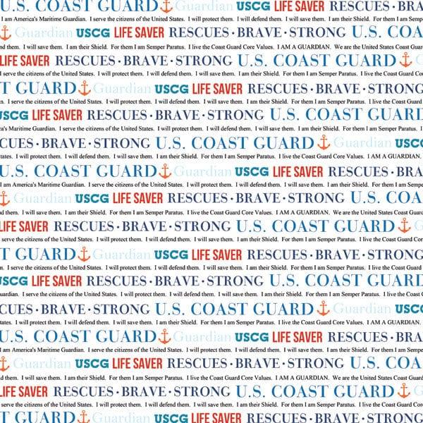 United States Coast Guard Collection Multi-Journaling Cards 12 x 12 Double-Sided Scrapbook Paper by Scrapbook Customs - Scrapbook Supply Companies