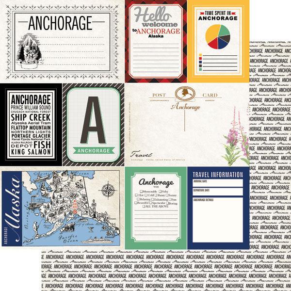 Alaskan Journal Collection Anchorage Double-Sided Scrapbook Paper by Scrapbook Customs
