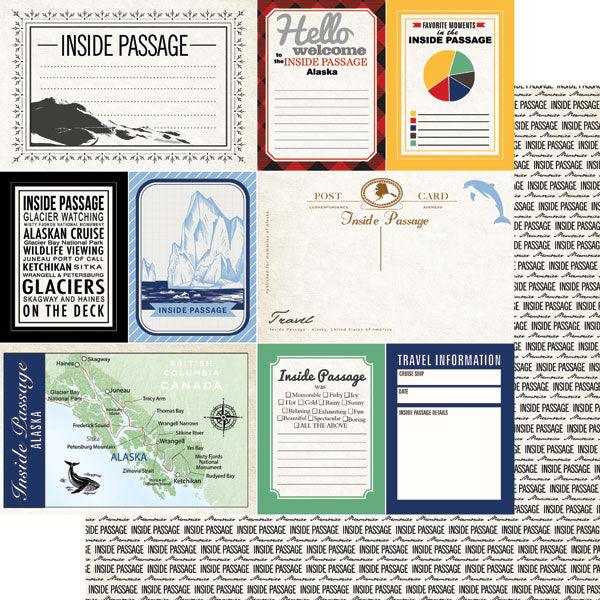 Alaskan Journal Collection Inside Passage Double-Sided Scrapbook Paper by Scrapbook Customs - Scrapbook Supply Companies