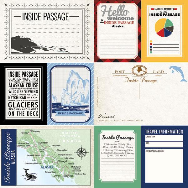 Alaskan Journal Collection Inside Passage Double-Sided Scrapbook Paper by Scrapbook Customs - Scrapbook Supply Companies