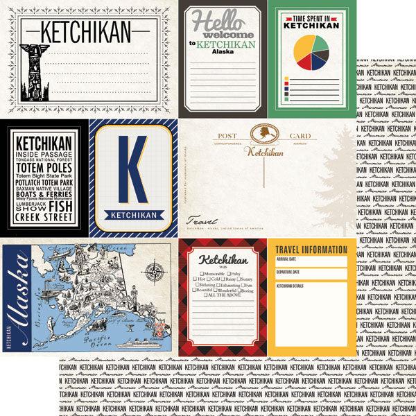 Alaskan Journal Collection Ketchikan Double-Sided Scrapbook Paper by Scrapbook Customs - Scrapbook Supply Companies
