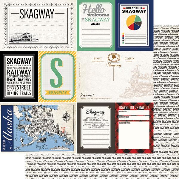 Alaskan Journal Collection Skagway Double-Sided Scrapbook Paper by Scrapbook Customs