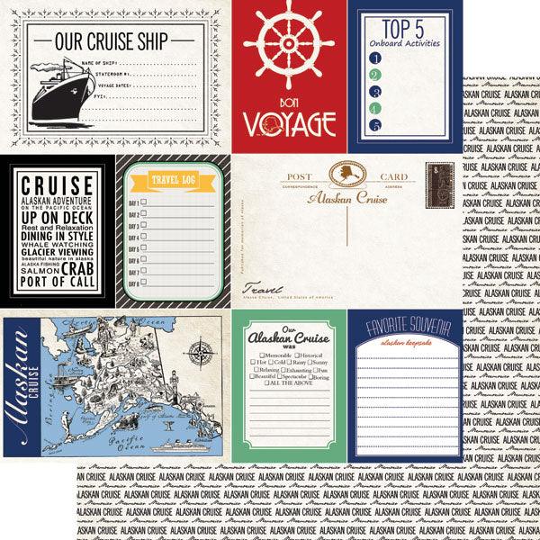 Alaskan Journal Collection Cruise 12 x 12 Double-Sided Scrapbook Paper by Scrapbook Customs