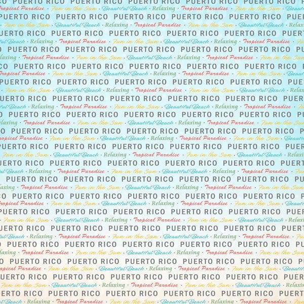 Tropical Journal Collection Puerto Rico 12 x 12 Double-Sided Scrapbook Paper by Scrapbook Customs - Scrapbook Supply Companies