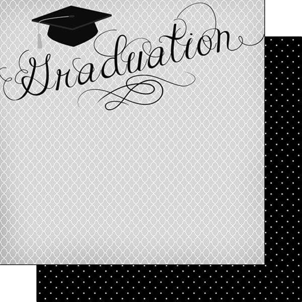 Graduation Day Collection Elegant Graduation Double-Sided 12 x 12 Scrapbook Paper by Scrapbook Customs - Scrapbook Supply Companies