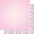 Easter Baskets & Bunnies Collection Tiny Easter Eggs & Pink Gingham 12 x 12 Double-Sided Scrapbook Paper by Scrapbook Customs