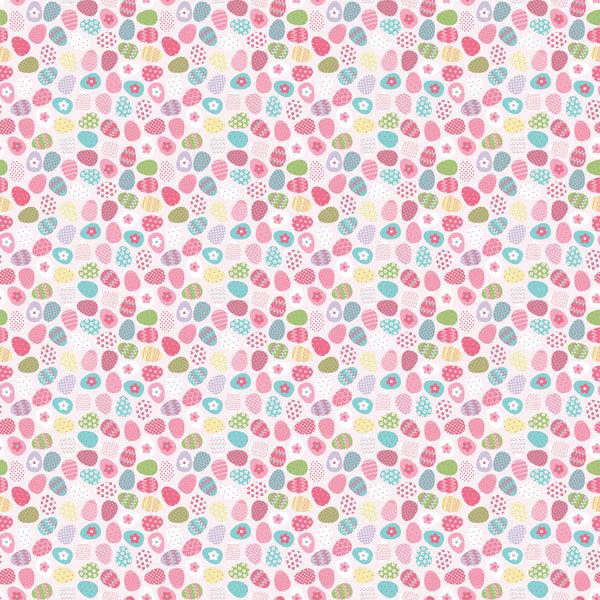 Easter Baskets & Bunnies Collection Tiny Easter Eggs & Pink Gingham 12 x 12 Double-Sided Scrapbook Paper by Scrapbook Customs - Scrapbook Supply Companies