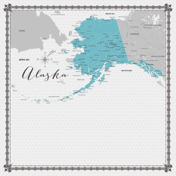 Travel Memories Collection Alaska 12 x 12 Double-Sided Scrapbook Paper by Scrapbook Customs - Scrapbook Supply Companies