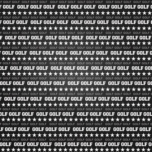 Chalkboard Sports Collection Golf 12 x 12 Double-Sided Scrapbook Paper by Scrapbook Customs - Scrapbook Supply Companies
