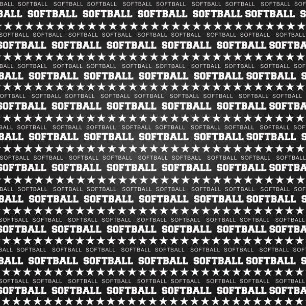Chalkboard Sports Collection Softball 12 x 12 Double-Sided Scrapbook Paper by Scrapbook Customs - Scrapbook Supply Companies