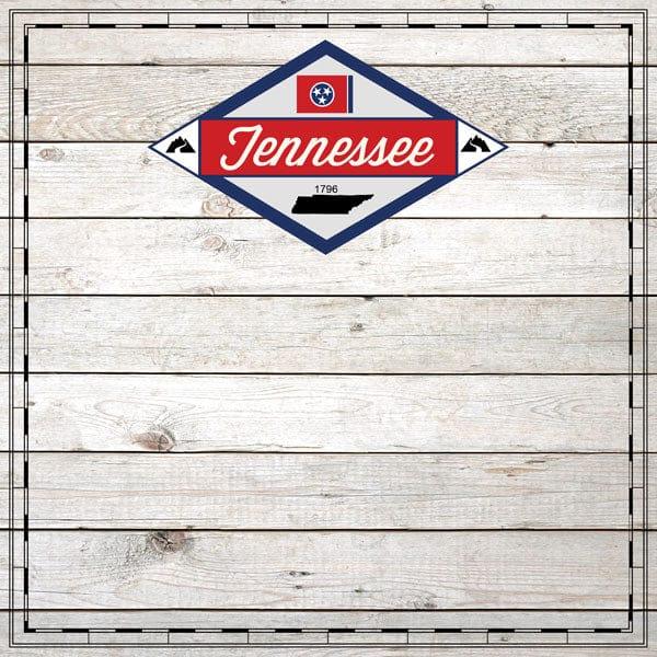 Sightseeing Collection Tennessee Wood 12 x 12 Scrapbook Paper by Scrapbook Customs